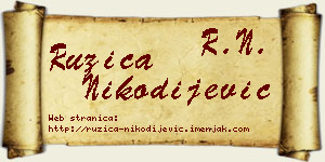 Ružica Nikodijević vizit kartica